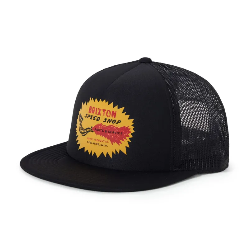 Brixton Mavis Netplus HP Trucker Hat - Black/Black made by Brixton