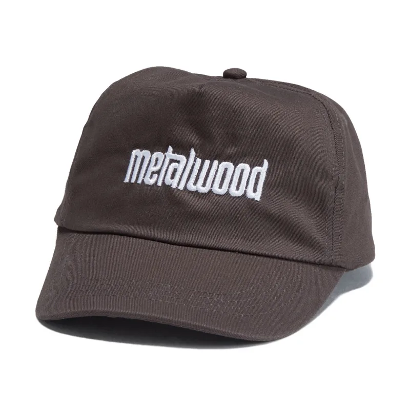 Metalwood Metal Logo 5 Panel Hat - Brown made by Metalwood Studios