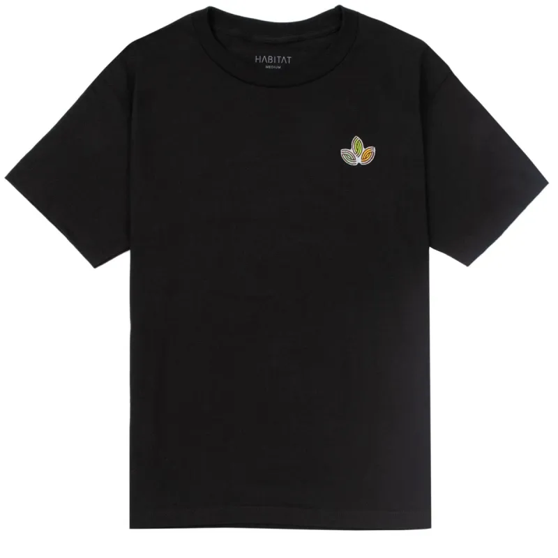 Habitat Leaves Embroidery T-Shirt - Black made by Habitat