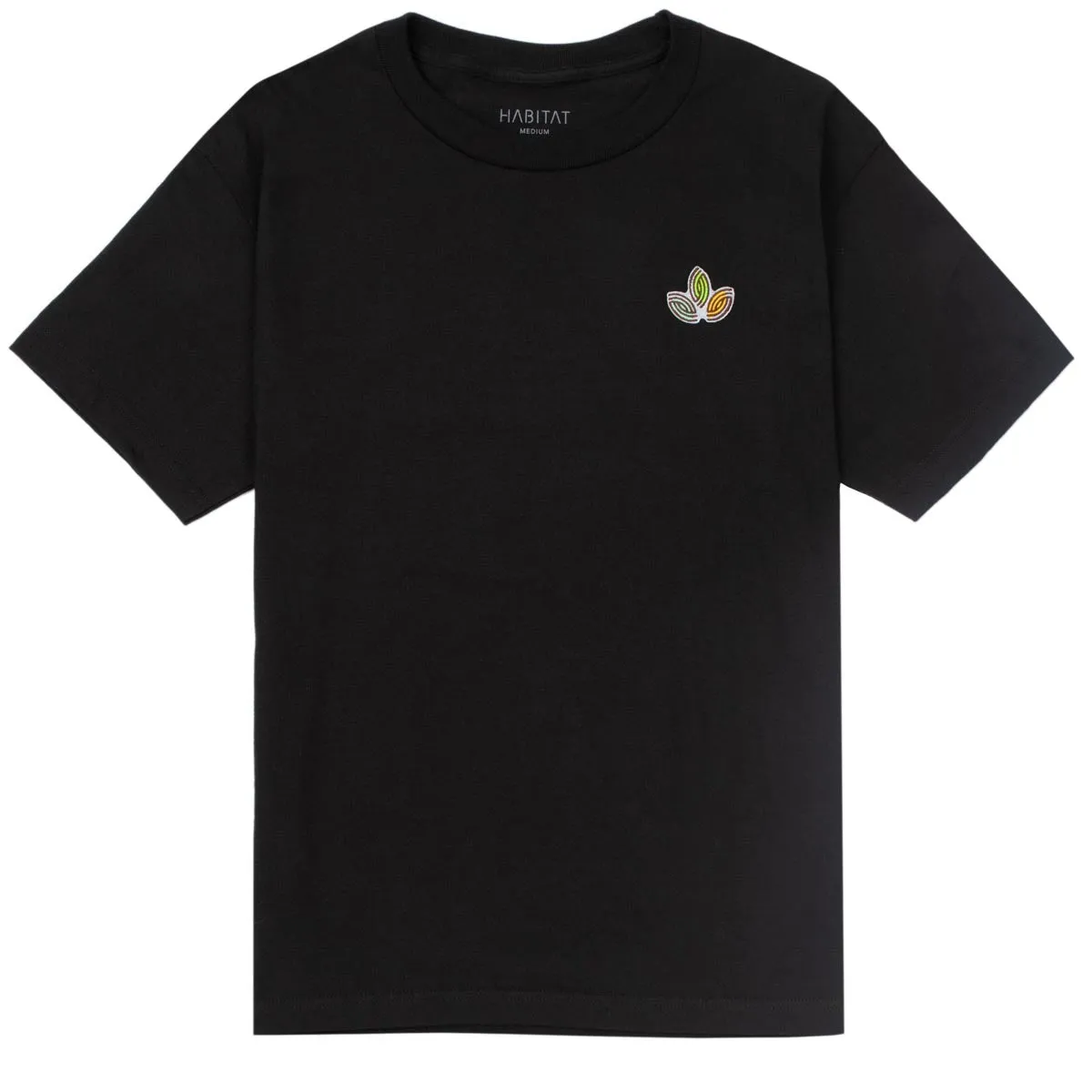 Habitat Leaves Embroidery T-Shirt - Black sold by CCS