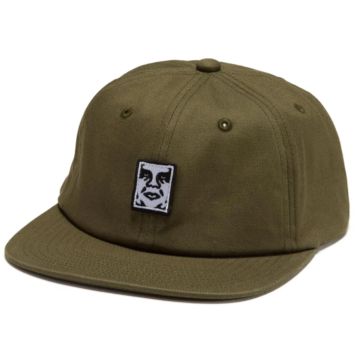 Obey Icon Patch Panel Strapback Hat - Army sold by CCS