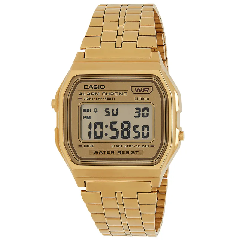 Casio A158WETG-9A Watch - Vintage Mirror Dig Gold made by G-Shock