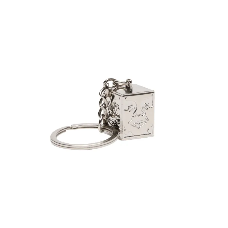 Obey Icon Face Cube Keychain - Silver made by Obey