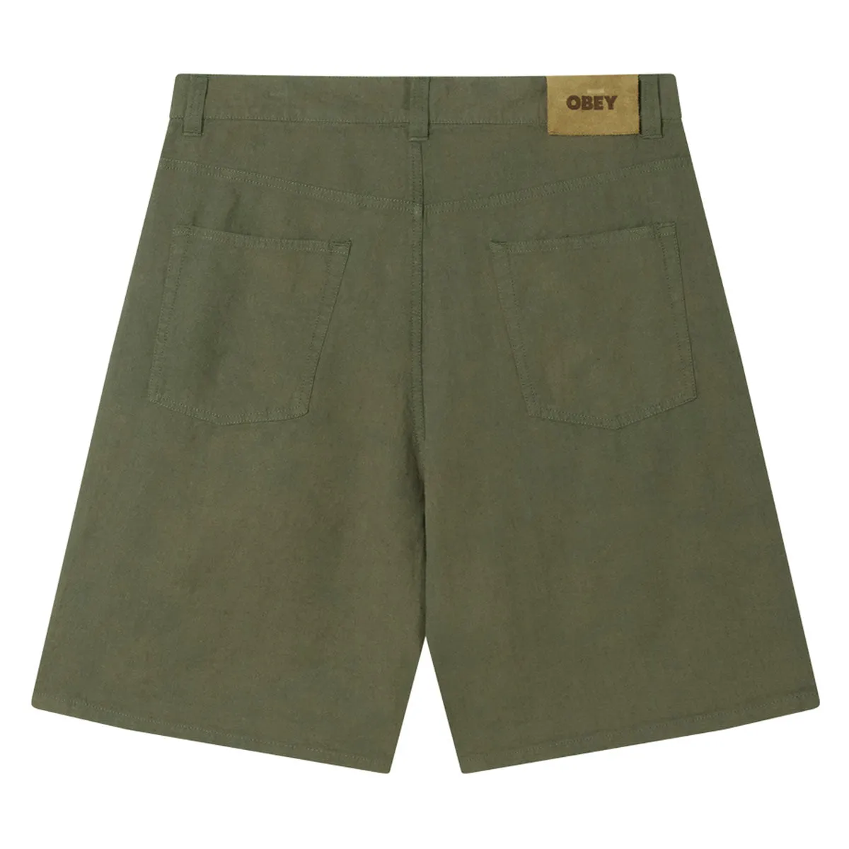 Obey Baggy Linen Devin Shorts - Smokey Olive sold by CCS product image thumbnail 2