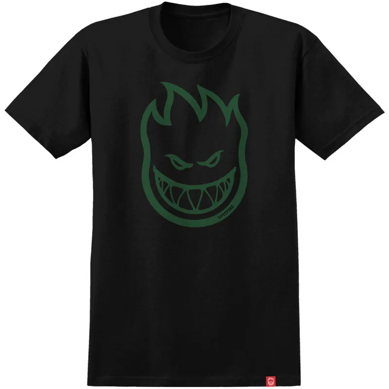 Spitfire Bighead T-Shirt - Black/Green made by CCS