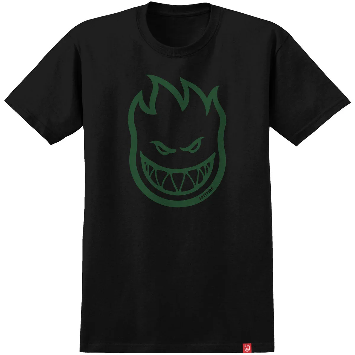 Spitfire Bighead T-Shirt - Black/Green sold by CCS