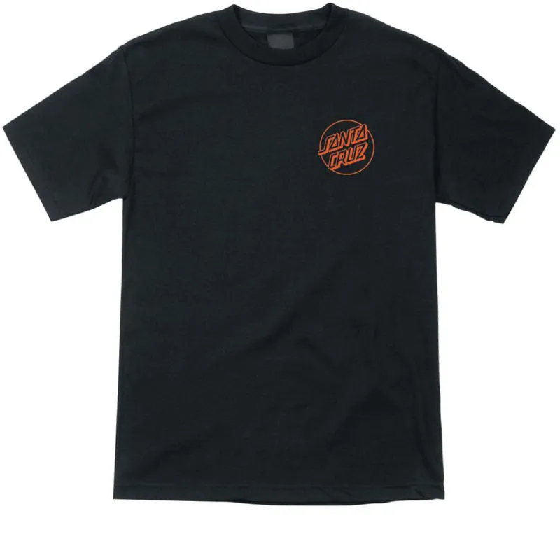 Santa Cruz Opus Dot T-Shirt - Black/Orange made by Santa Cruz Skateboards