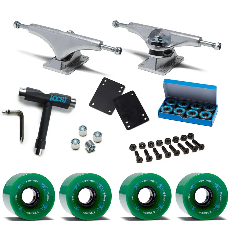 CCS Retro Cruiser Skateboard Assembly Kit - Green made by CCS