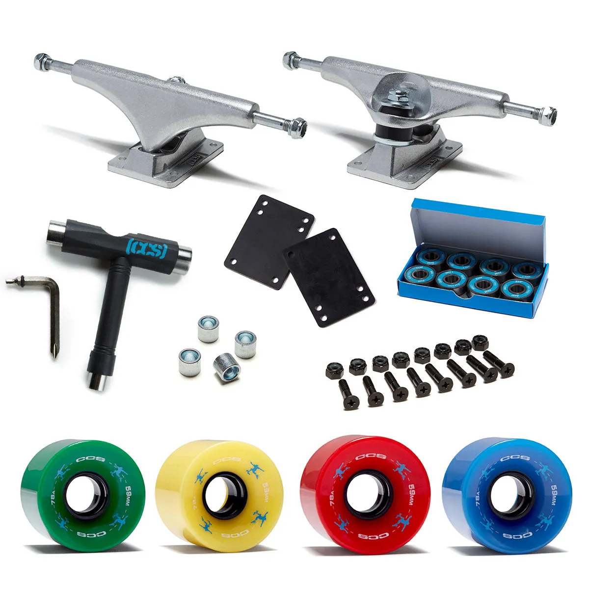 CCS Retro Cruiser Skateboard Assembly Kit - Multi sold by CCS
