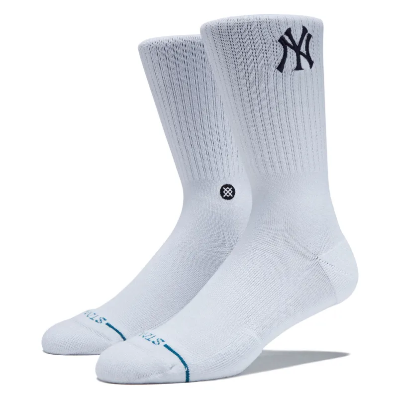 Stance New York Yankees Crest Socks - White made by Stance
