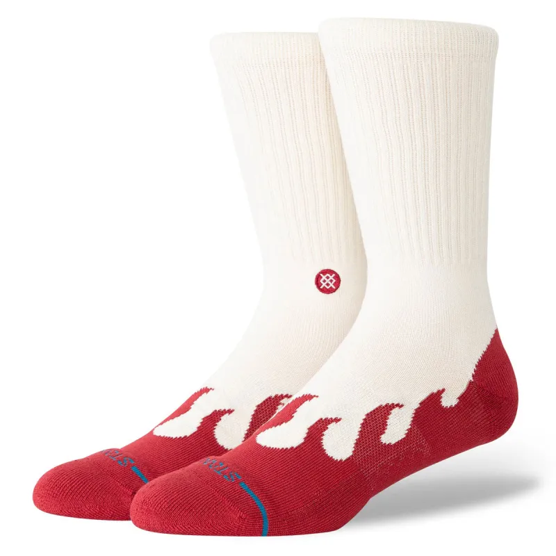 Stance Heating Up Crew Socks - Red made by Stance