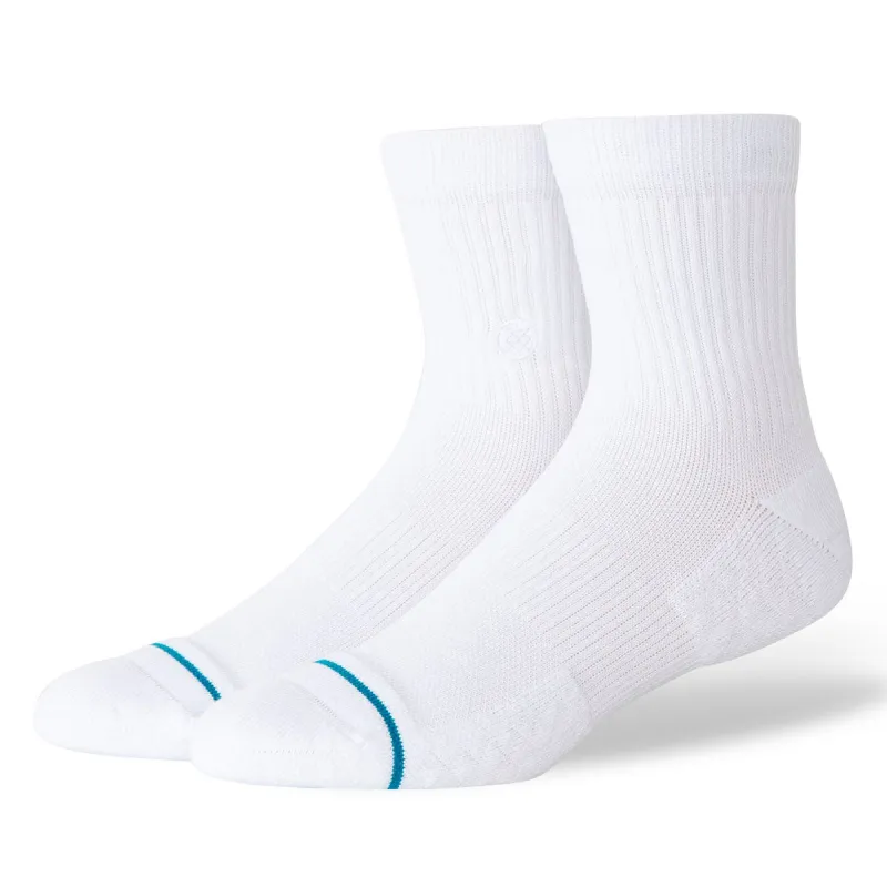 Stance Signature Quarter Socks - White made by Stance