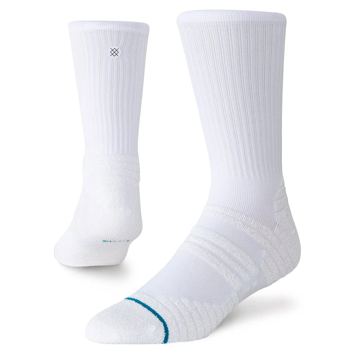 Stance Static Gripper Crew Socks - White sold by CCS