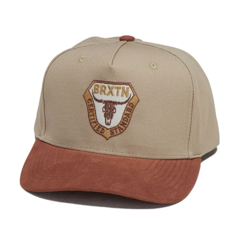 Brixton Fraser Snapback Hat - Olive Stone made by Brixton