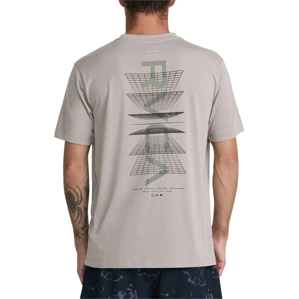 RVCA Inter RVCA T-Shirt - Brown Stone sold by CCS product image thumbnail 4