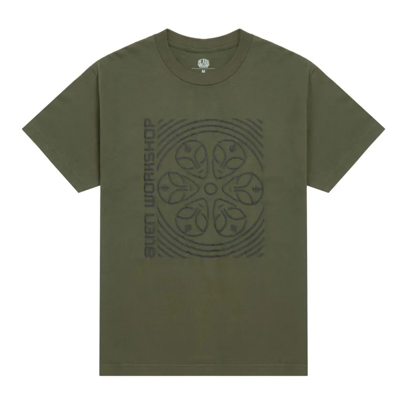 Alien Workshop Watcher Wheel T-Shirt - Fatigue Green made by CCS