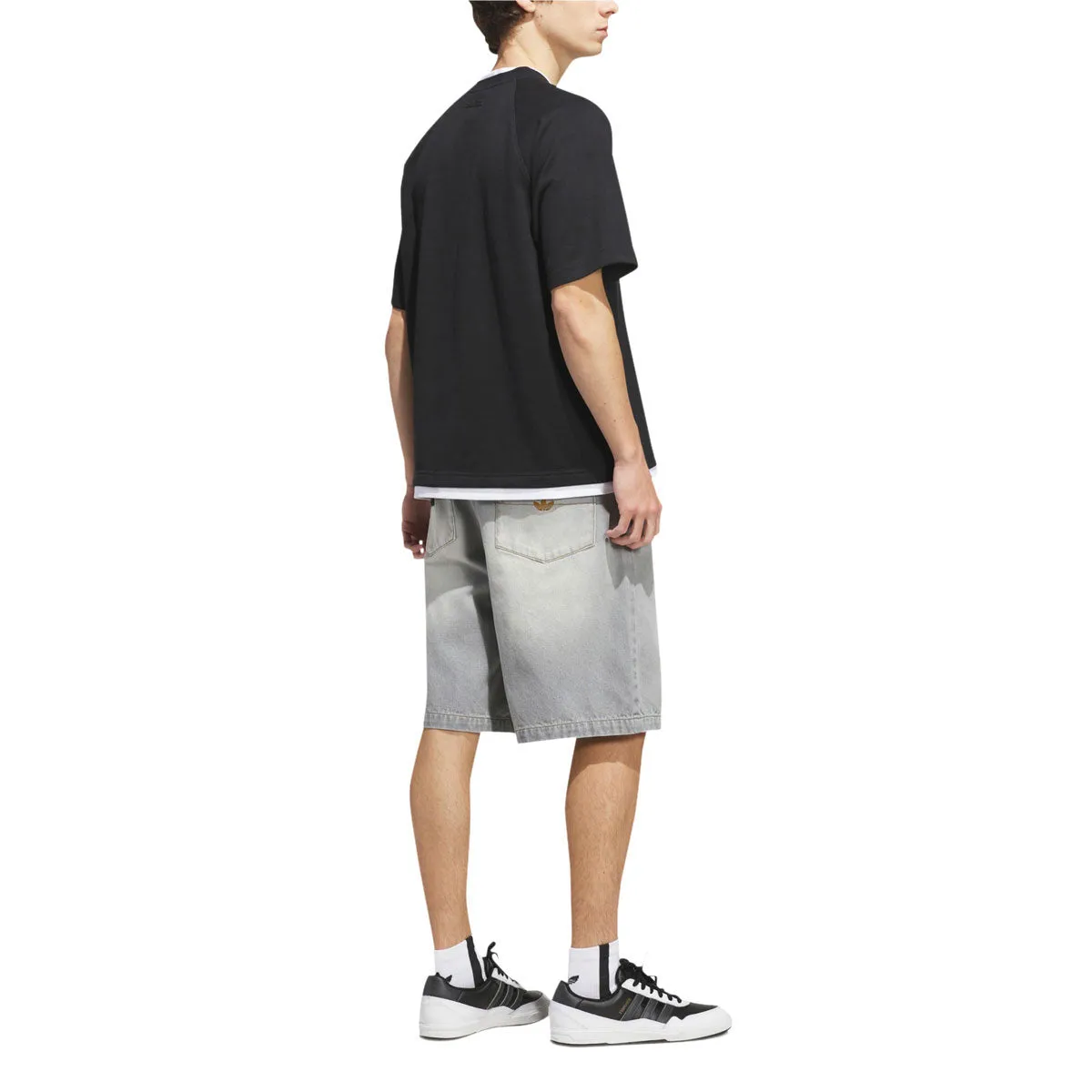 Adidas Tyshawn Washed Denim Shorts - Grey sold by CCS product image thumbnail 4
