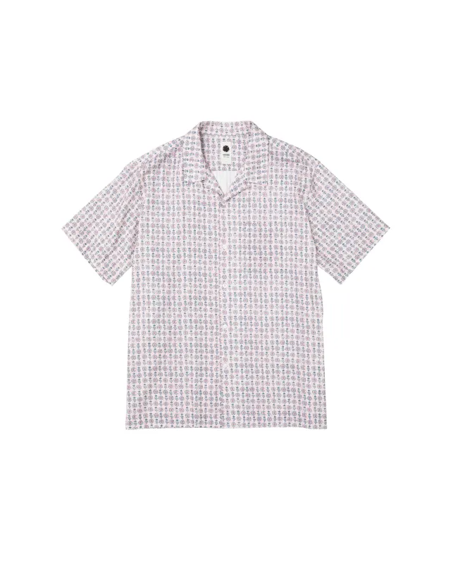 Short Sleeve Floral Dobby Shirt made by Vowels