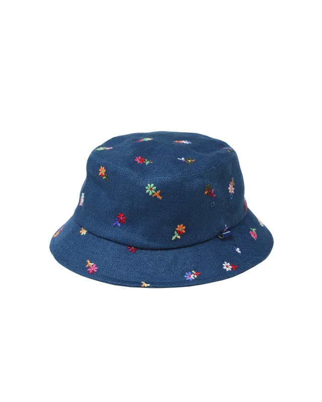 Embroidered Linen Bucket Hat made by Vowels