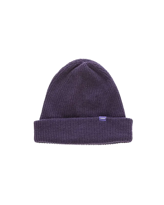 Solid Wool Blend Beanie made by Vowels