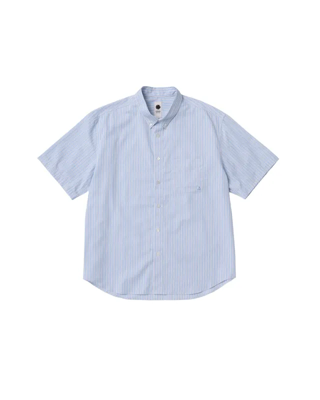 Short Sleeve Striped Button Down Shirt made by Vowels
