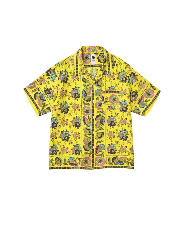 Short Sleeve Silk Scarf Shirt made by Vowels