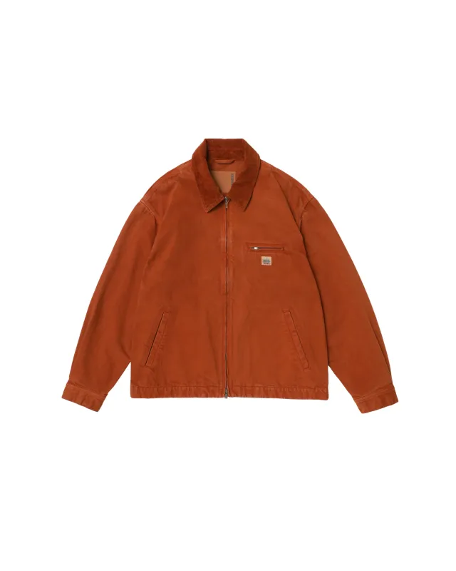 Cord Collared Zip-Up Jacket made by Vowels