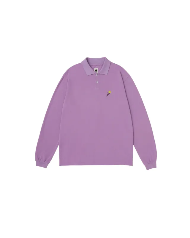 Long Sleeve Pique Polo made by Vowels