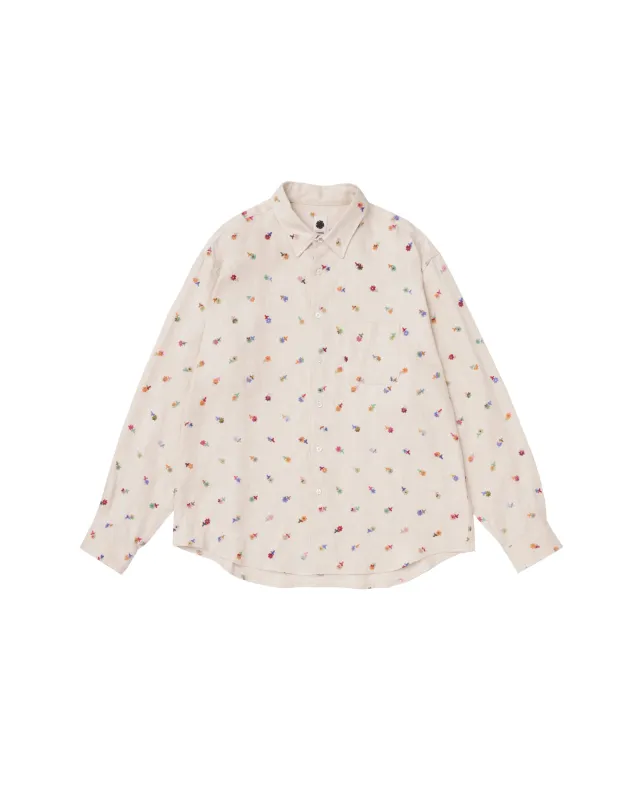 Floral Embroidered Overshirt made by Vowels