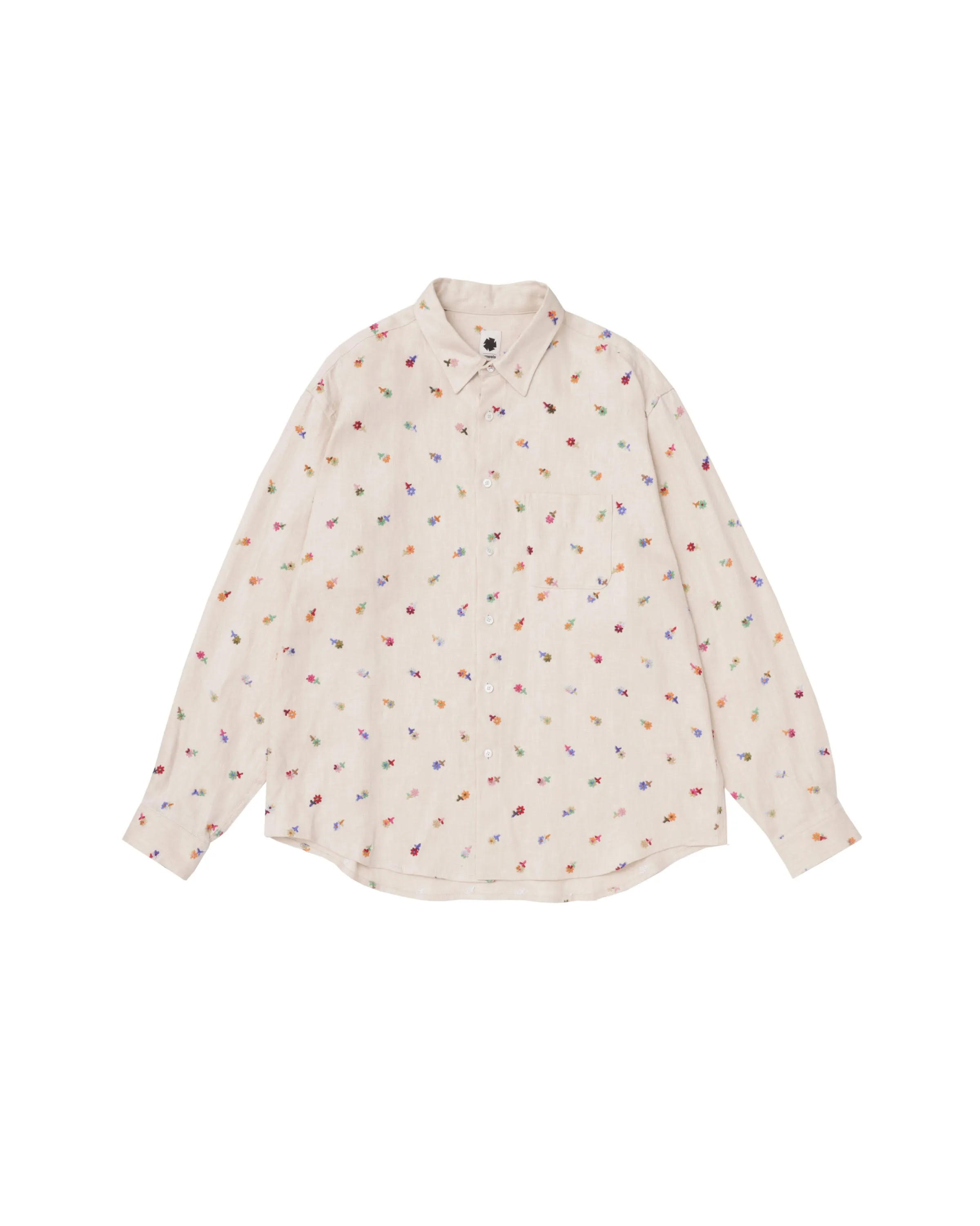 Floral Embroidered Overshirt sold by Vowels
