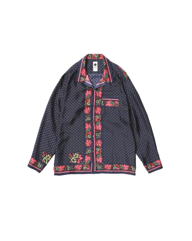 Long Sleeve Silk Scarf Shirt made by Vowels