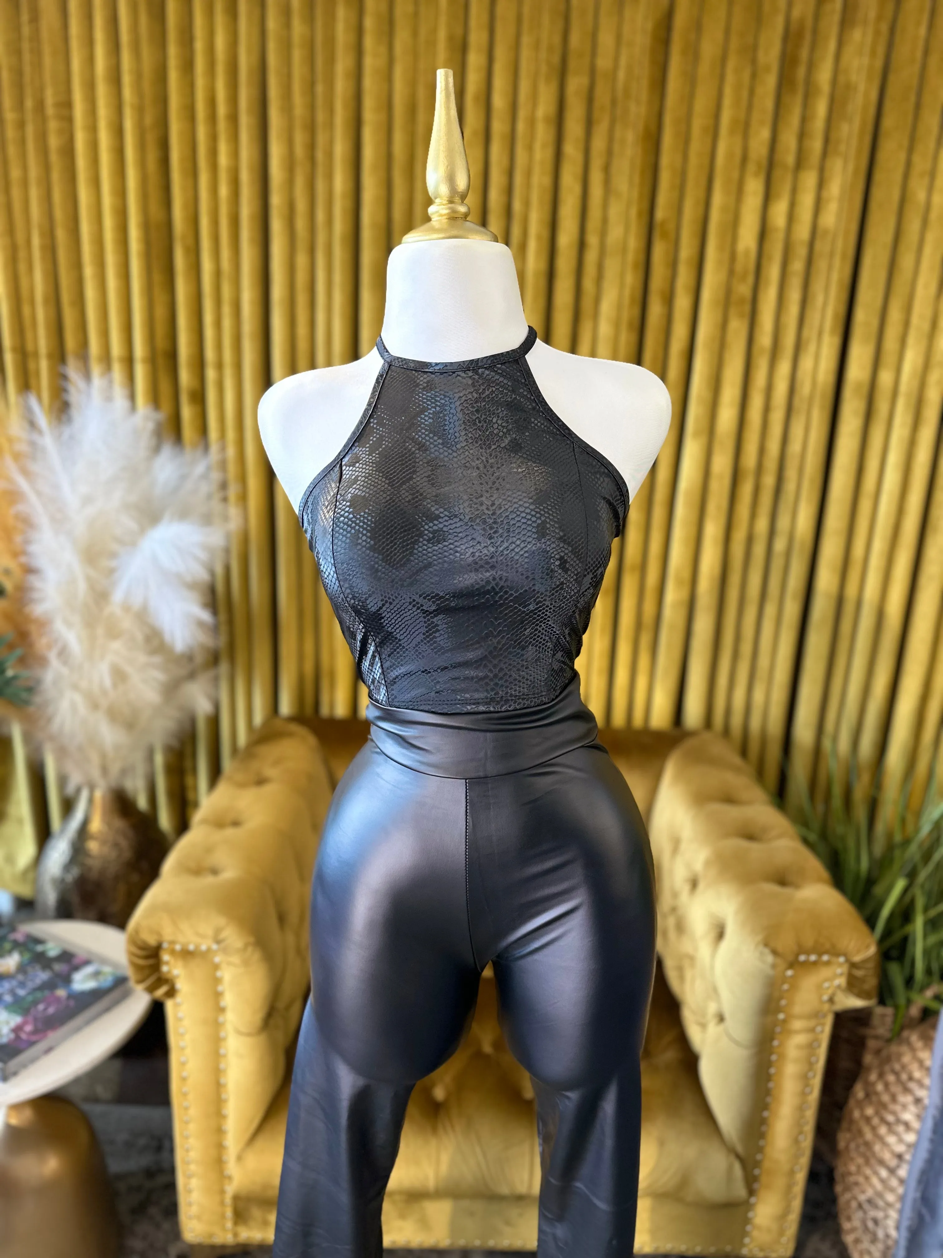 Essential Legging - Black Leather sold by Valemi Boutique