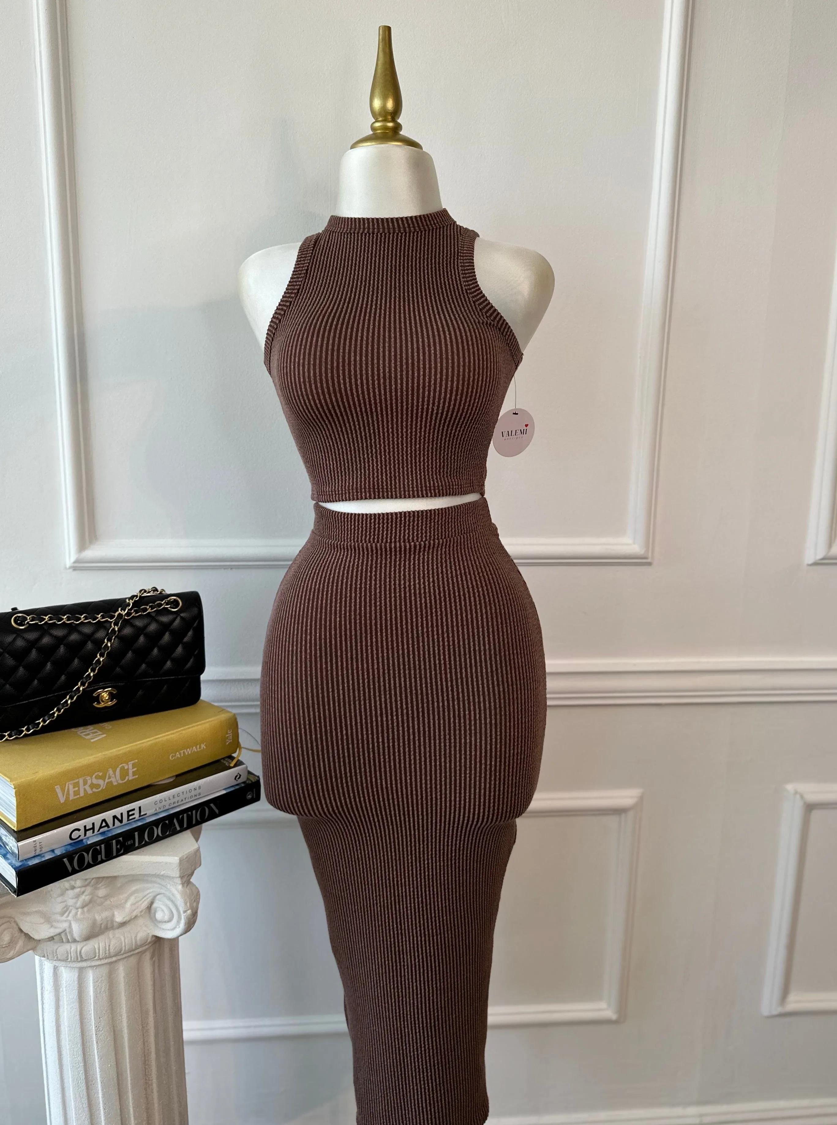 Bonita Set - Brown sold by Valemi Boutique