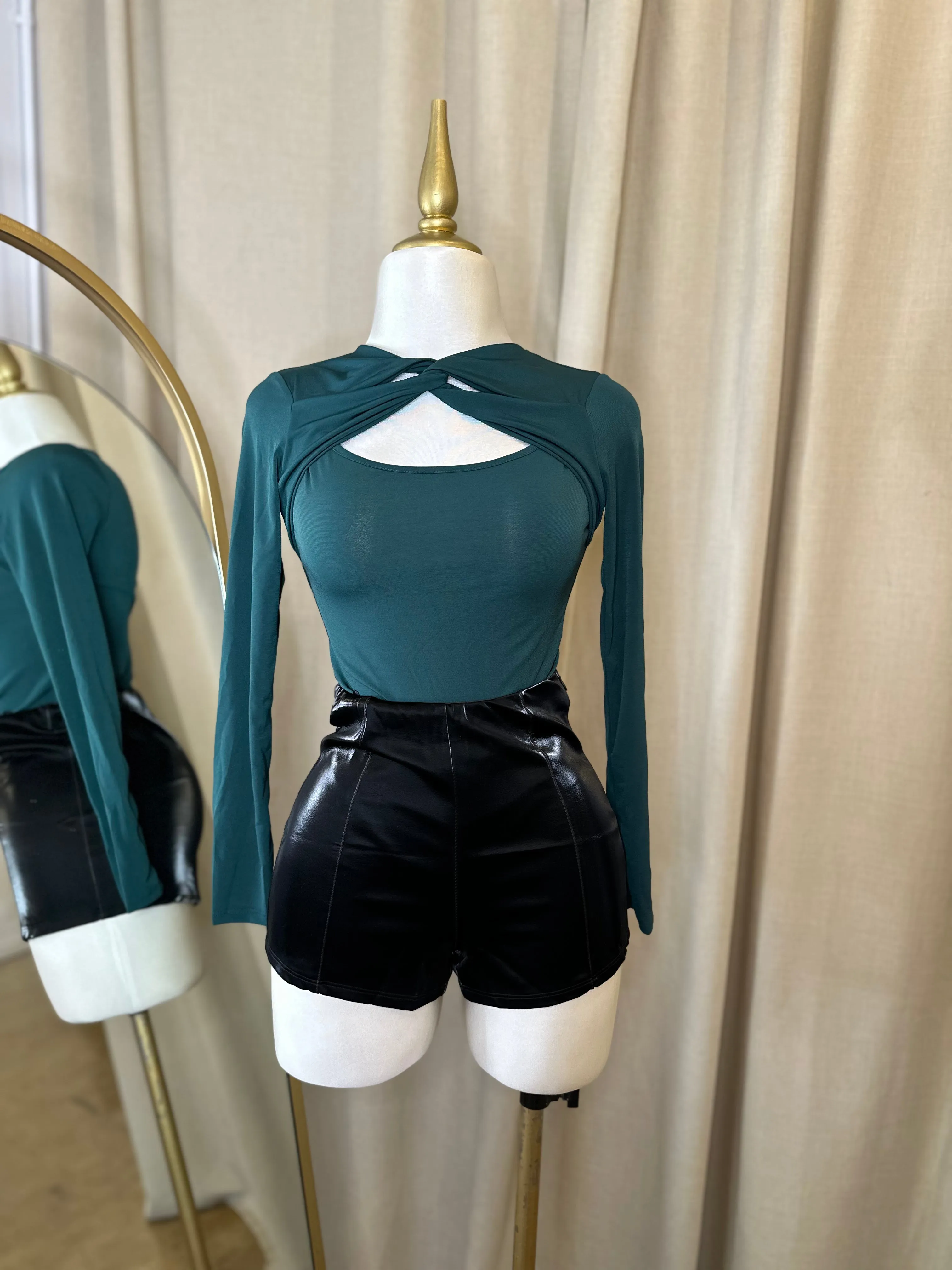 Anitta Bodysuit - Hunter Green sold by Valemi Boutique product image thumbnail 2