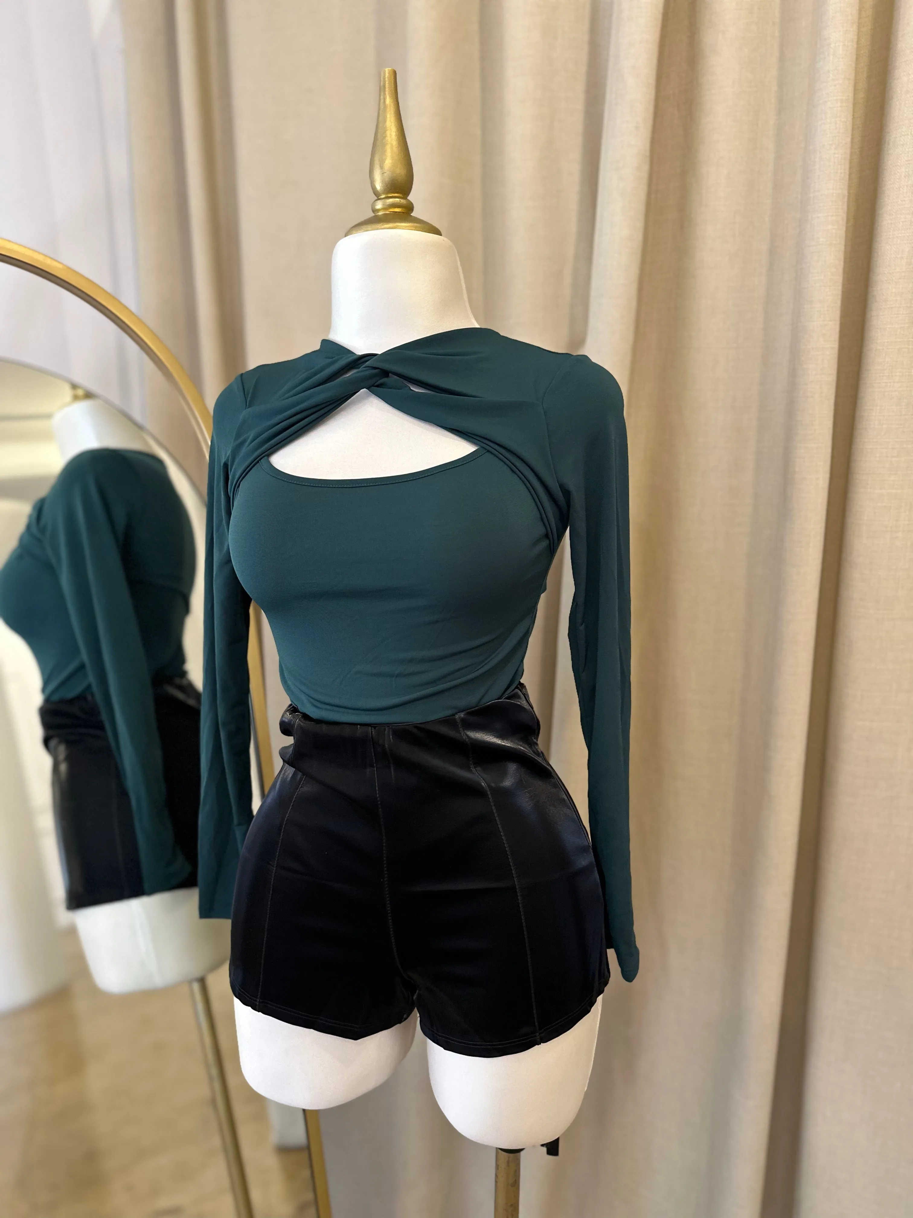 Anitta Bodysuit - Hunter Green sold by Valemi Boutique