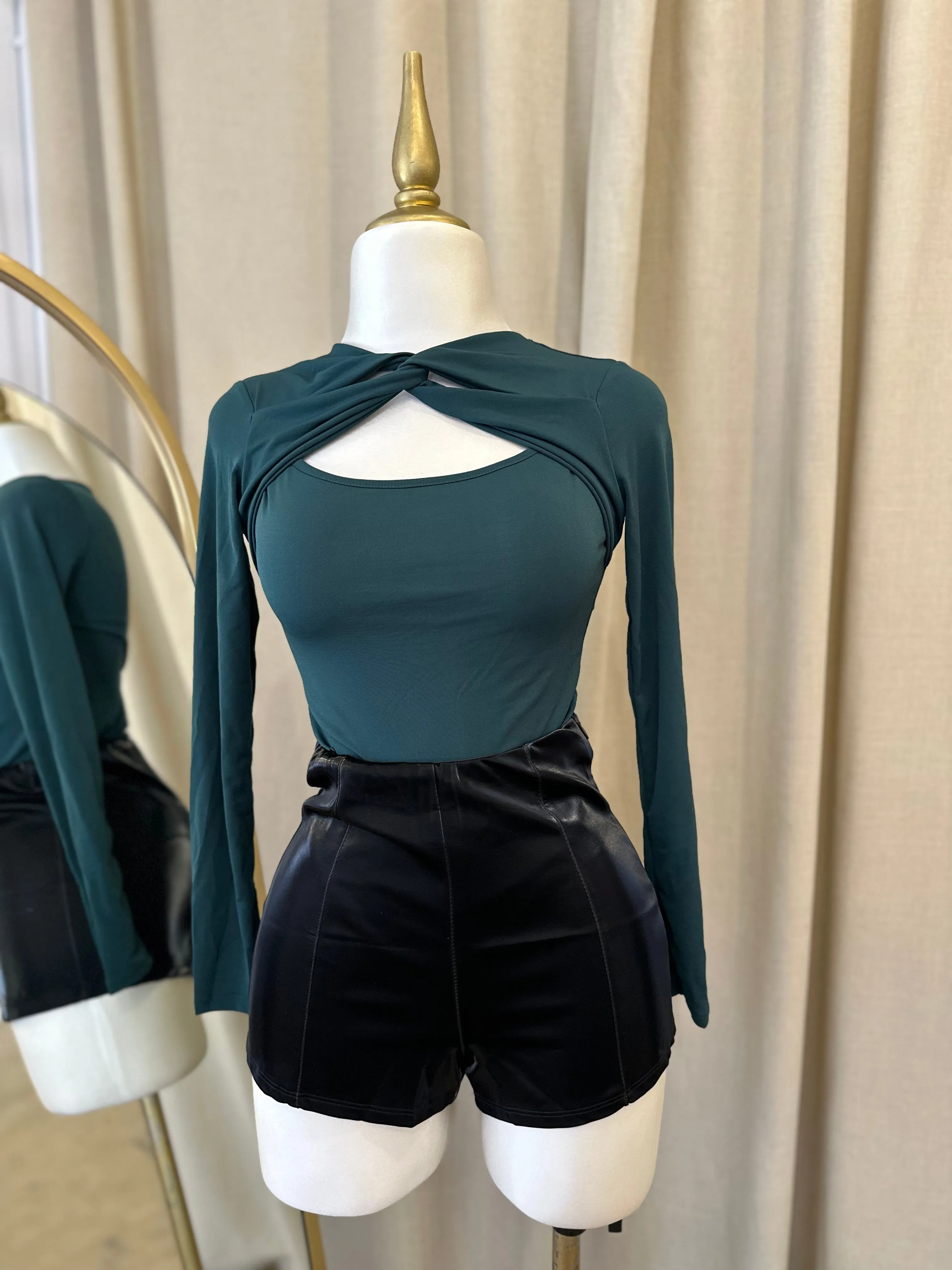 Anitta Bodysuit - Hunter Green sold by Valemi Boutique product image thumbnail 3