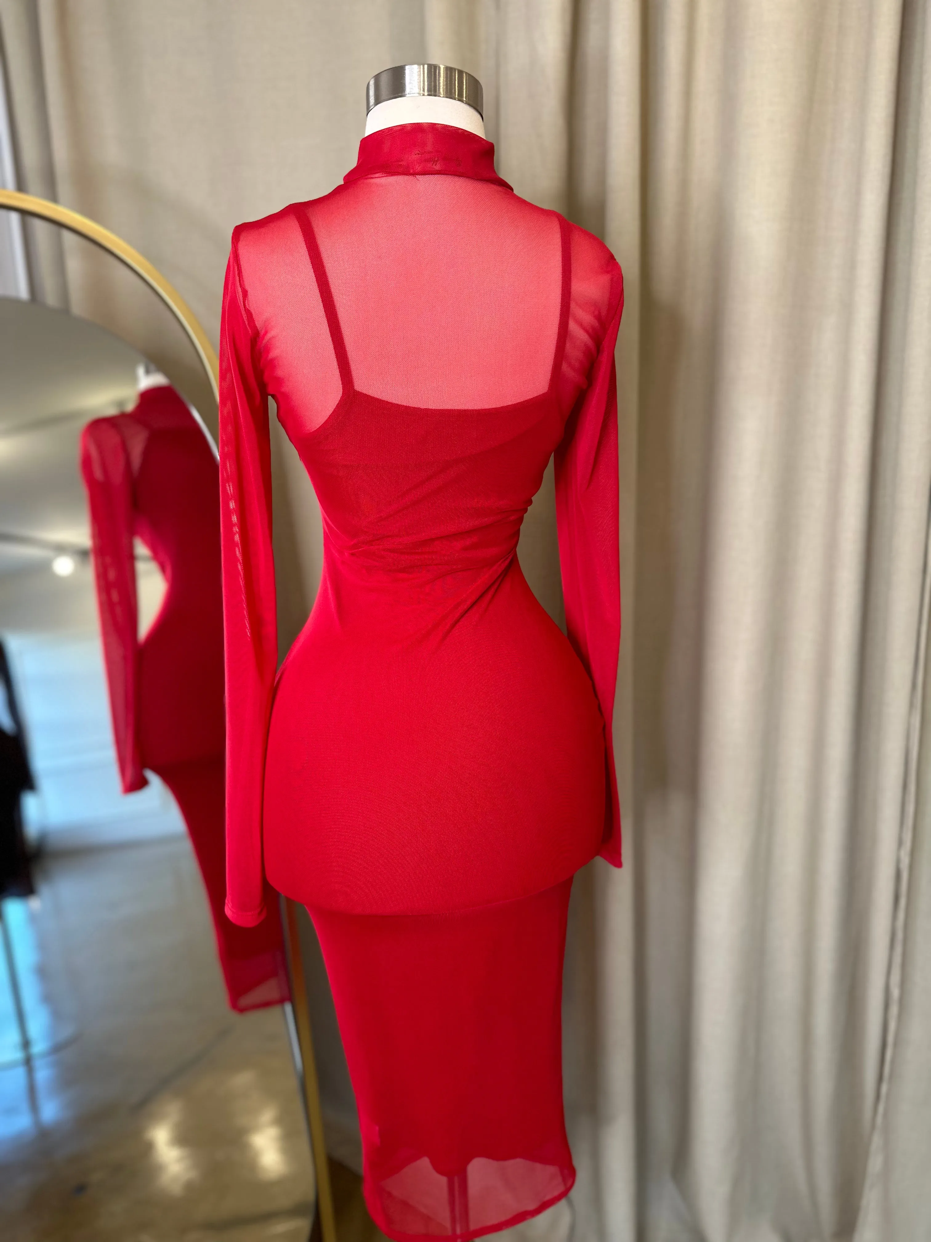 Amada Dress - Red sold by Valemi Boutique product image thumbnail 3