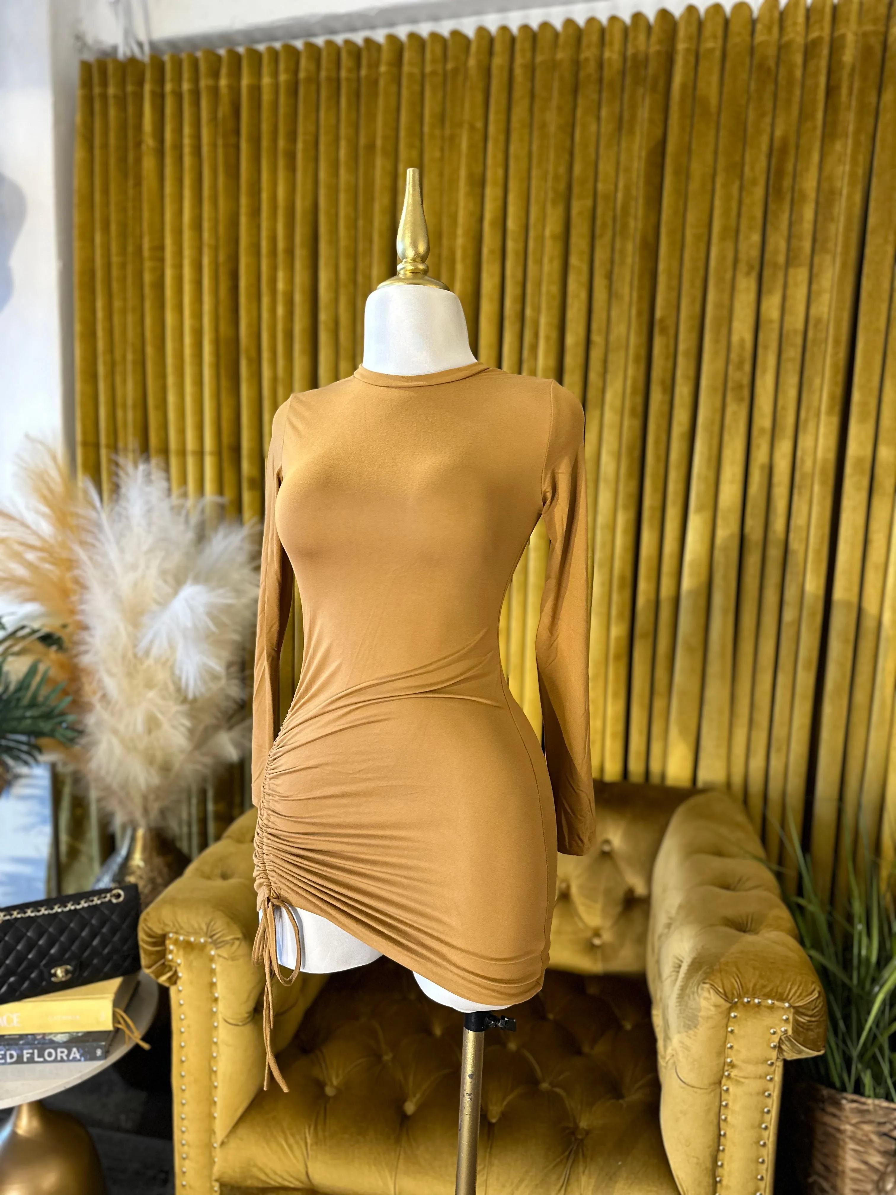 On The Go Dress - Brown Sugar sold by Valemi Boutique product image thumbnail 3