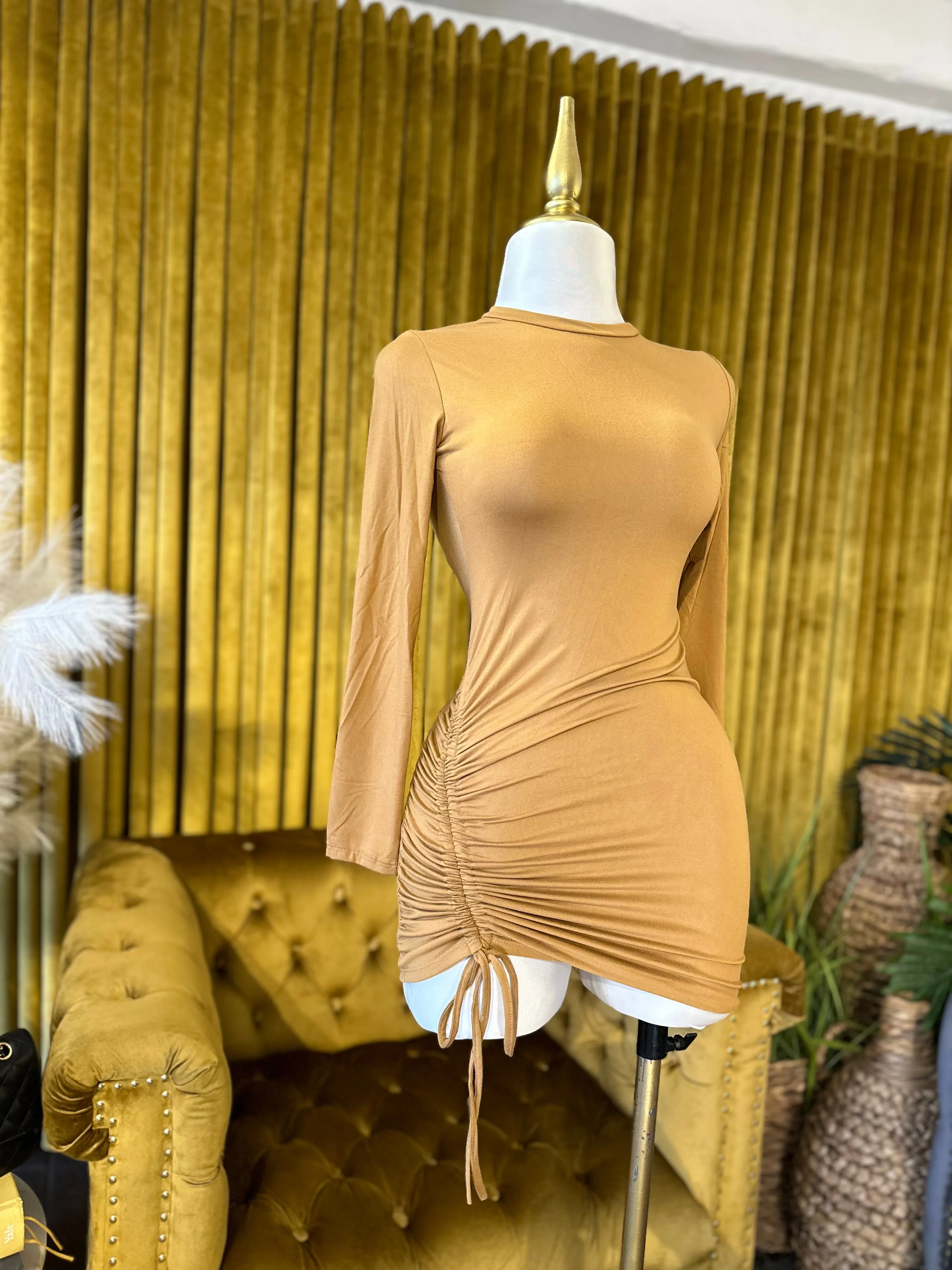 On The Go Dress - Brown Sugar sold by Valemi Boutique product image thumbnail 2