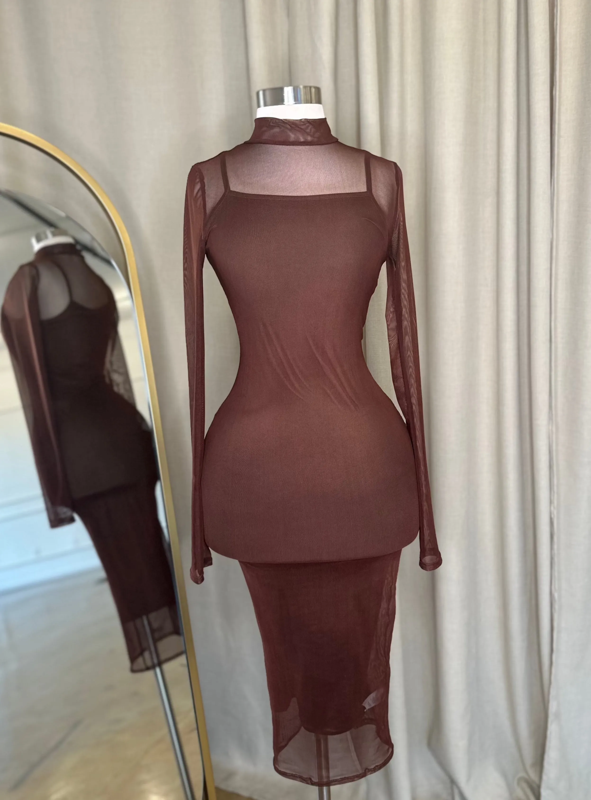 Amada Dress - Brown sold by Valemi Boutique