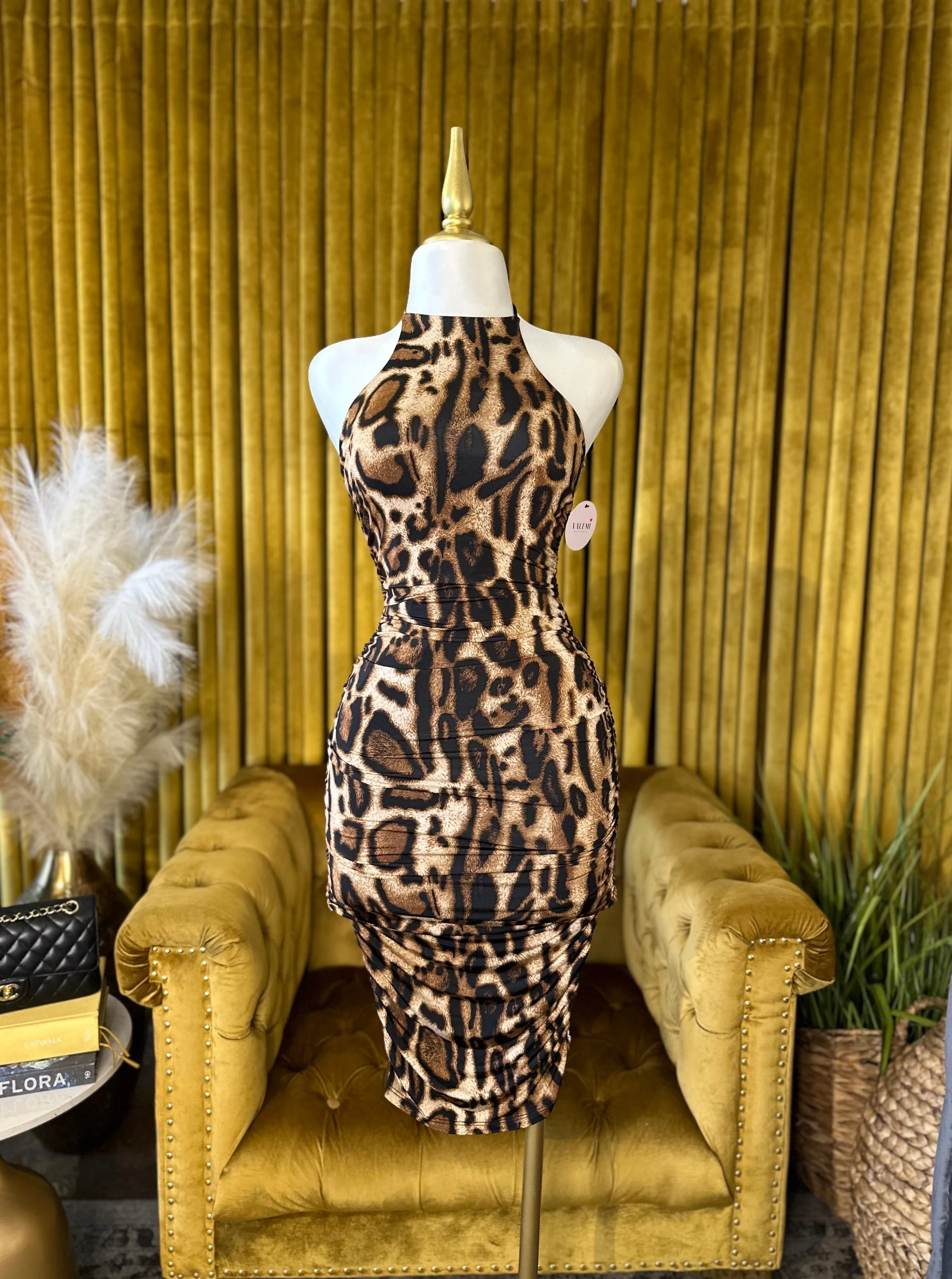 Instincts Midi Dress sold by Valemi Boutique