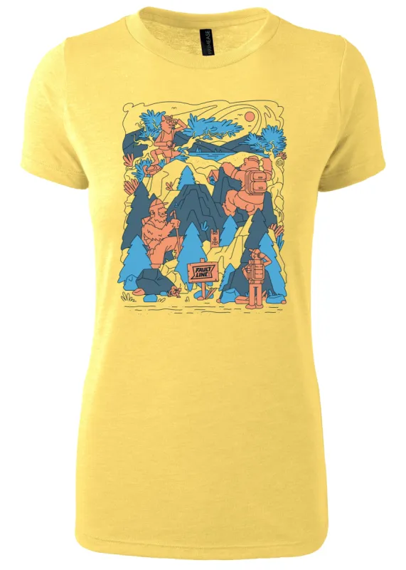 Women's Wild Friends Tee - Lemon sold by Faultline395