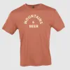 Mountains & Beer Sustainable Tee - Rust sold by Faultline395