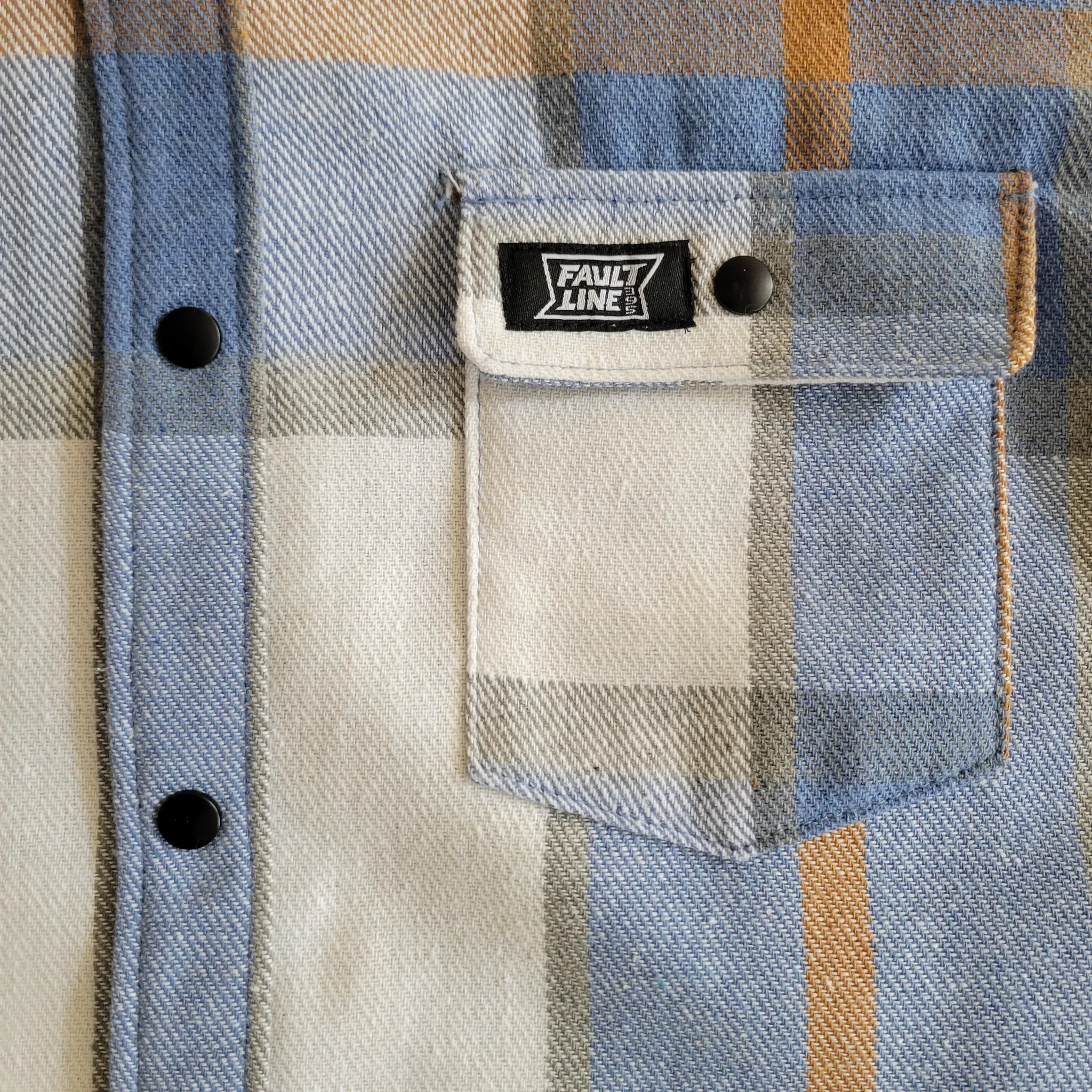 Bodie Heavyweight Flannel - Blue/Cream sold by Faultline395 product image thumbnail 4