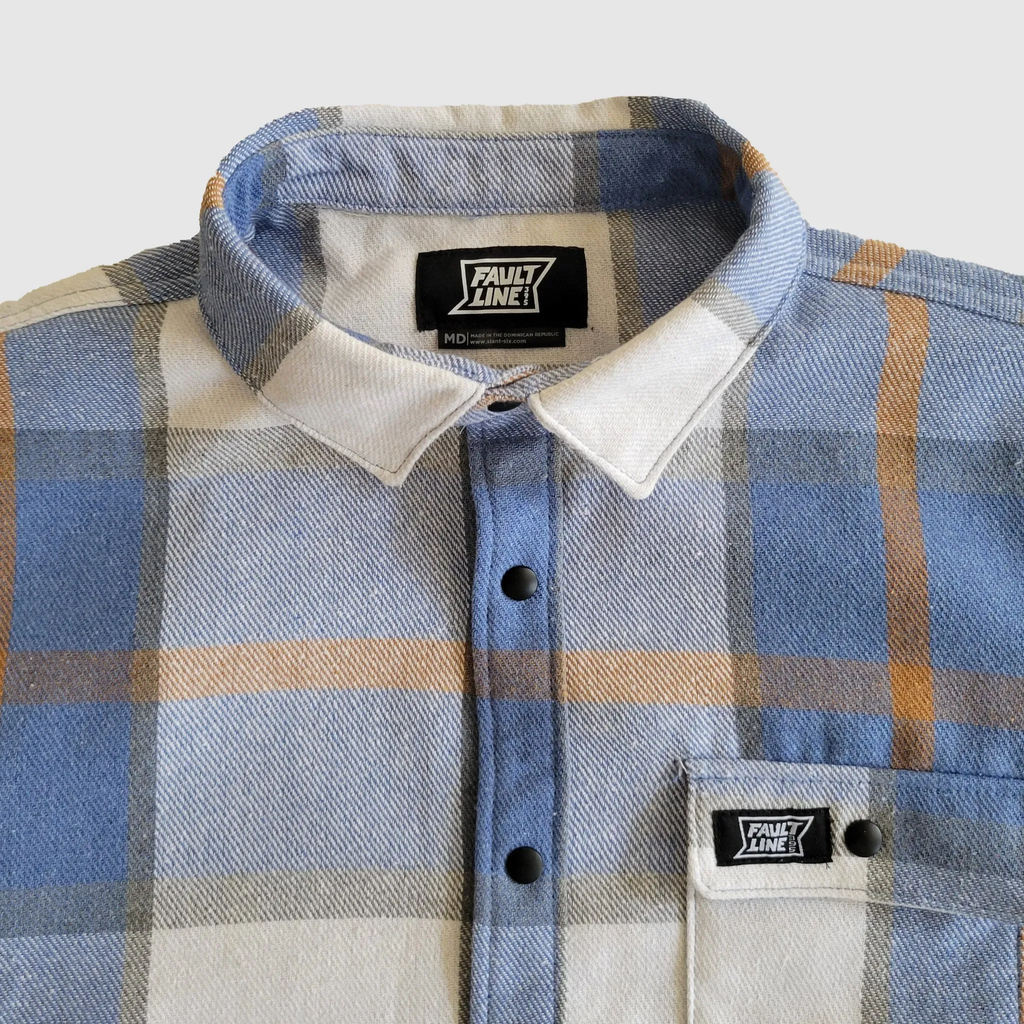 Bodie Heavyweight Flannel - Blue/Cream sold by Faultline395 product image thumbnail 3