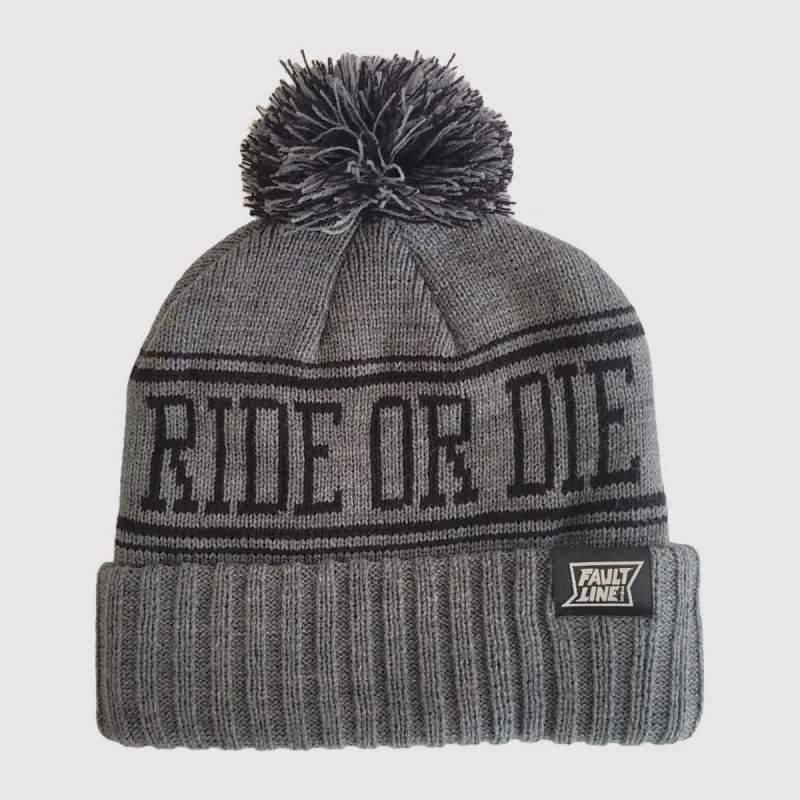 Ride or Die Beanie - Charcoal/Black sold by Faultline395
