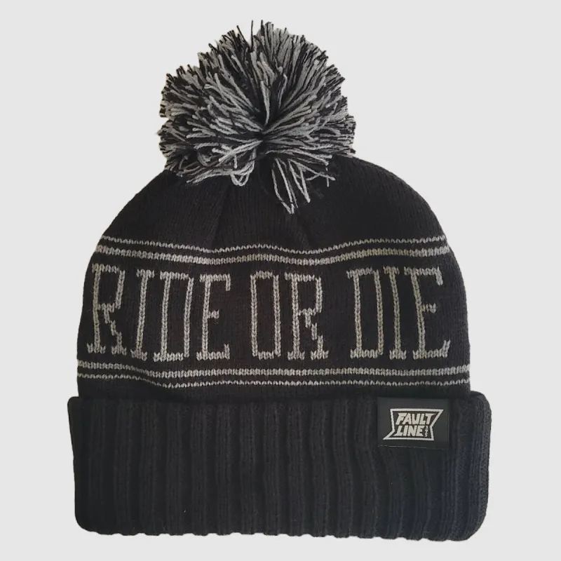 Ride or Die Beanie - Black/Steel sold by Faultline395