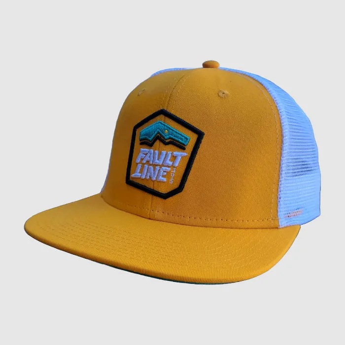 Sunset Premium Trucker Hat - Gold/Teal sold by Faultline395
