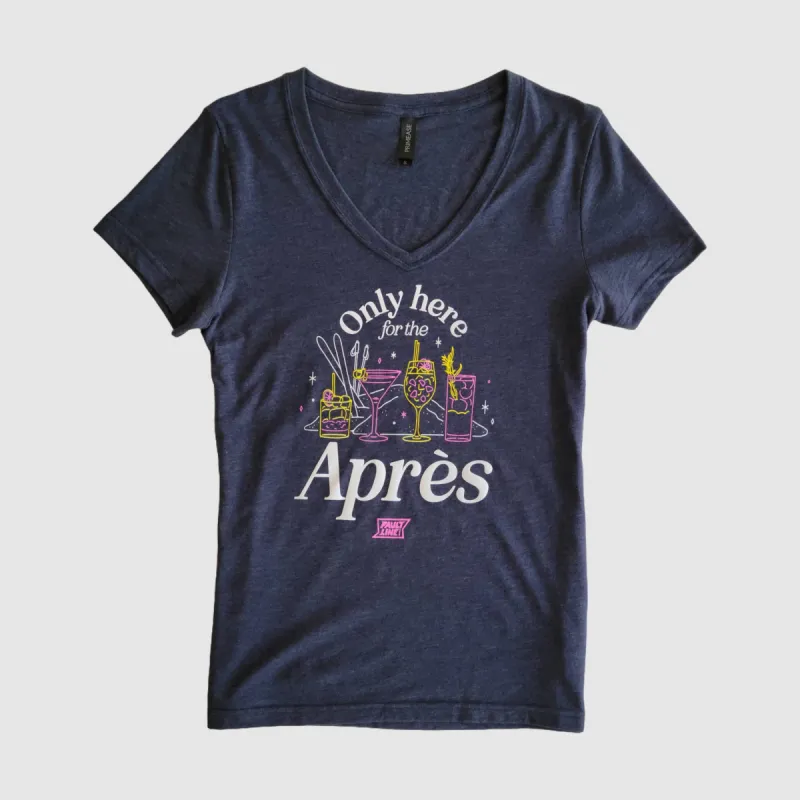 Women's Après V-Neck Tee - Navy sold by Faultline395