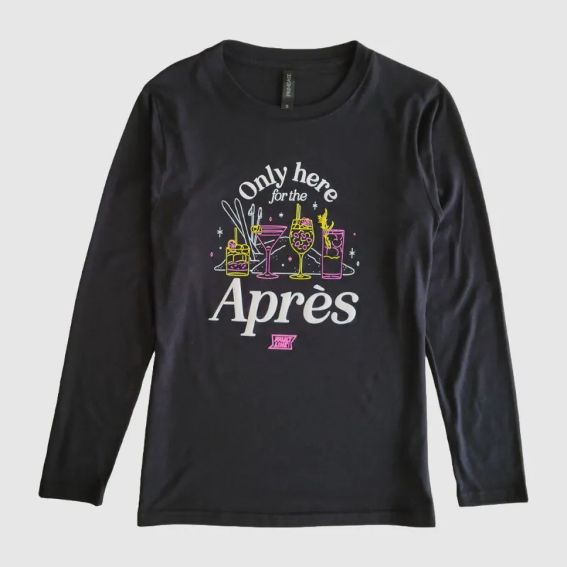 Women's Après L/S Tee - Black sold by Faultline395